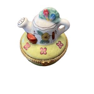 Vintage CBK‎ Ltd Hand painted Porcelain Hinged Trinket Box